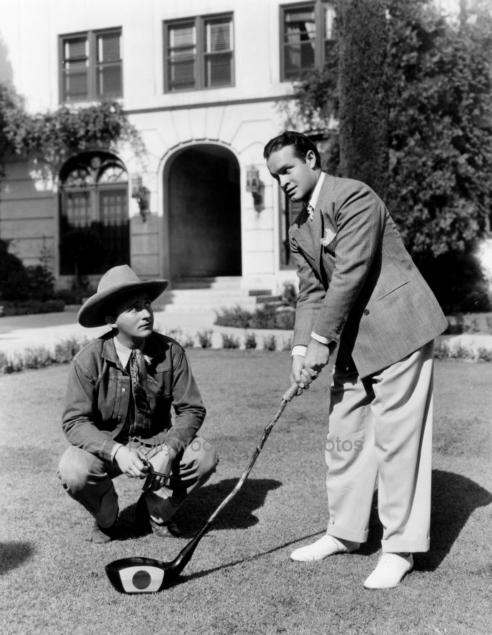 Bob Hope 1935 With Bing Crosby in Production Park at Paramount Pictures wm.jpg